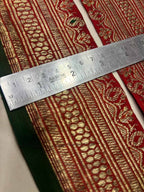 Red Pure Silk Vintage Banarasi Border Lace ( 1 Mtr ) - Luxurion World