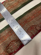 Orange Pure Silk Vintage Banarasi Border Lace ( 1 Mtr ) - Luxurion World