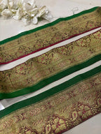 Brown Pure Silk Vintage Banarasi Border Lace ( 1 Mtr ) - Luxurion World