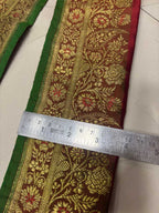 Brown Pure Silk Vintage Banarasi Border Lace ( 1 Mtr ) - Luxurion World