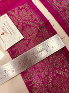 Pink Pure Silk Vintage Banarasi Border Lace ( 1 Mtr ) - Luxurion World