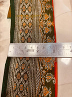 Green Pure Silk Vintage Banarasi Border Lace ( 1 Mtr ) - Luxurion World