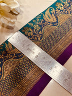 Blue Pure Silk Vintage Banarasi Border Lace ( 1 Mtr ) - Luxurion World