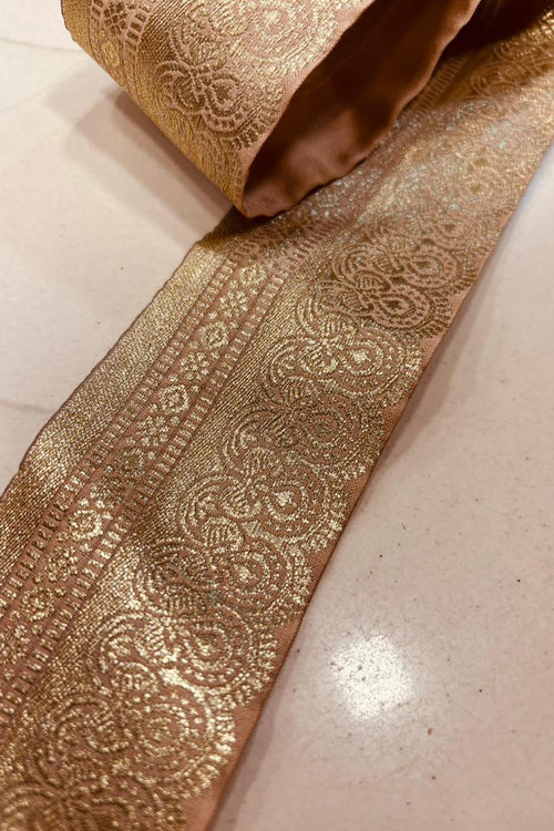 Pastel Pure Silk Vintage Banarasi Border Lace ( 1 Mtr ) - Luxurion World