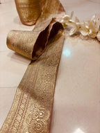 Pastel Pure Silk Vintage Banarasi Border Lace ( 1 Mtr ) - Luxurion World