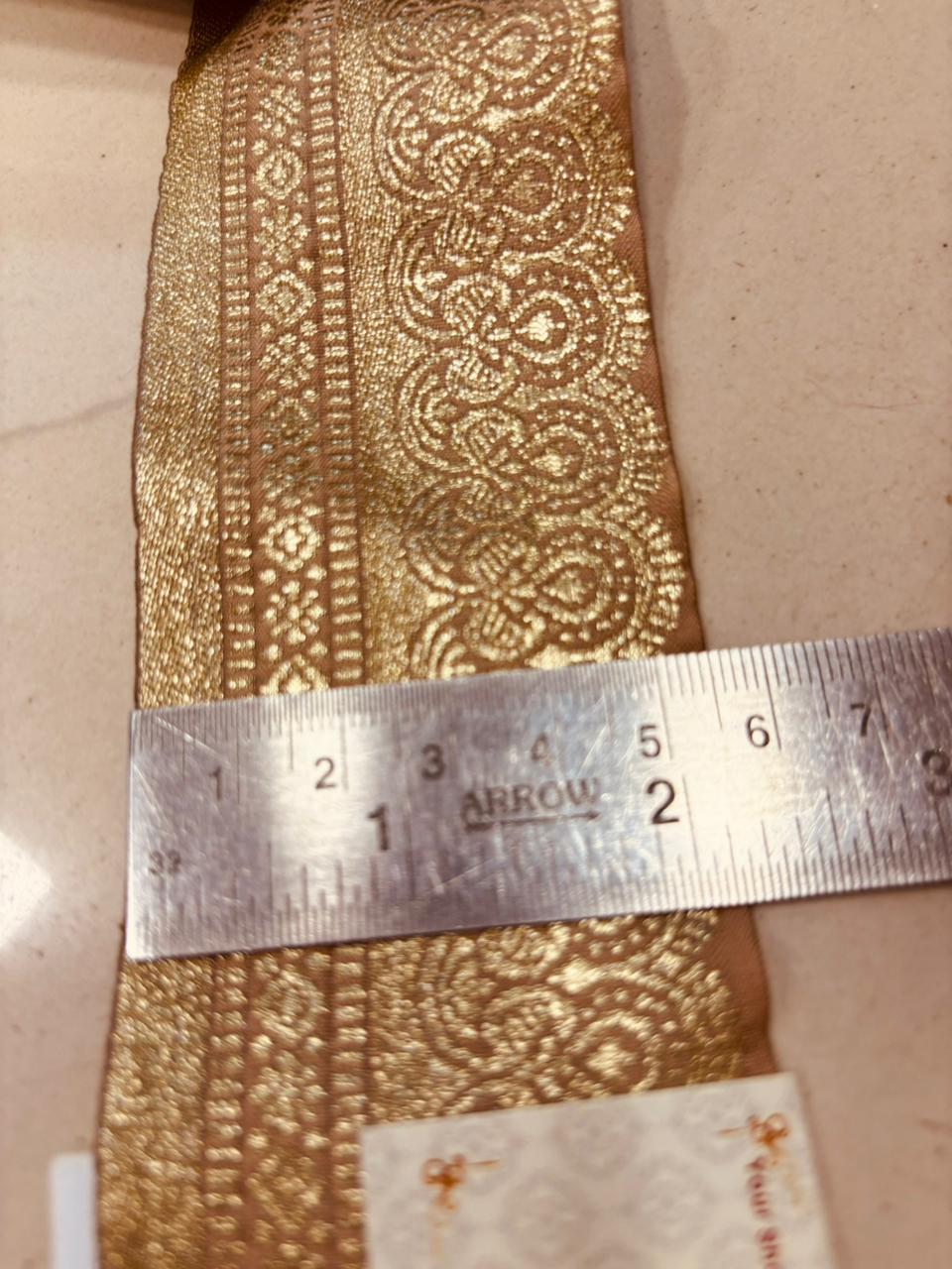 Pastel Pure Silk Vintage Banarasi Border Lace ( 1 Mtr ) - Luxurion World