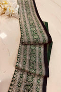 Green Pure Silk Vintage Banarasi Border Lace ( 1 Mtr ) - Luxurion World