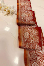 Orange Pure Silk Vintage Banarasi Border Lace (1 MTR) - Luxurion World