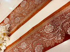 Orange Pure Silk Vintage Banarasi Border Lace (1 MTR) - Luxurion World