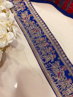 Blue Silk Banarasi Border Lace ( 1 Mtr ) - Luxurion World