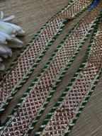 Red And Green Hand Work Vintage Gota Patti lace ( 1 Mtr ) - Luxurion World