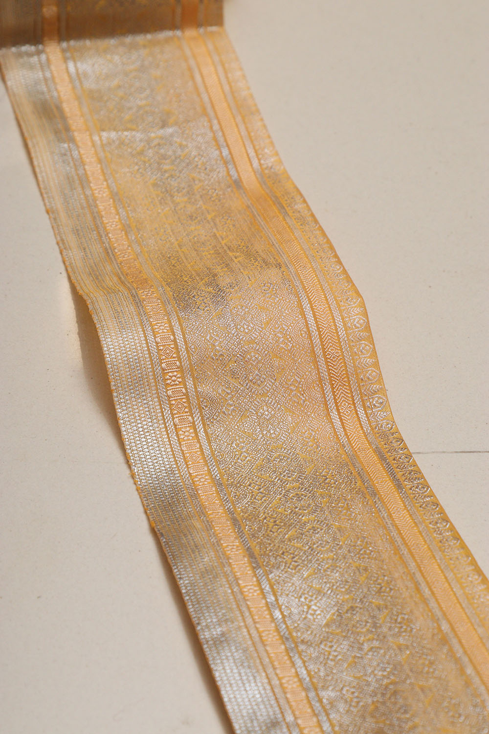 Yellow Kanjeevaram Silk Lace ( 1 Mtr )
