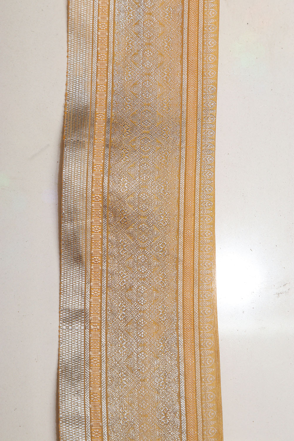Yellow Kanjeevaram Silk Lace ( 2.5 Mtr ) - Luxurion World
