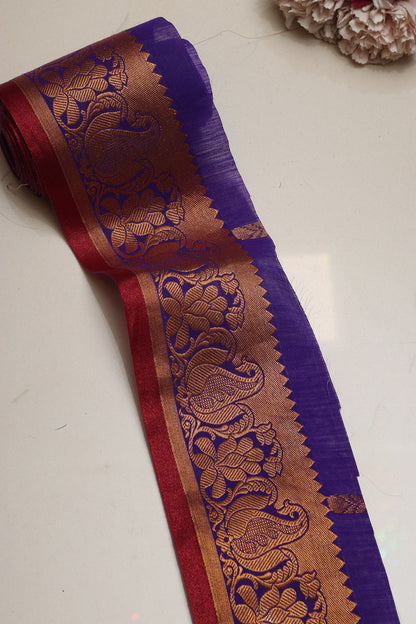 Purple Kanjeevaram Silk Lace ( 1 Mtr )