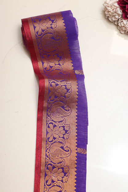 Purple Kanjeevaram Silk Lace ( 1 Mtr )
