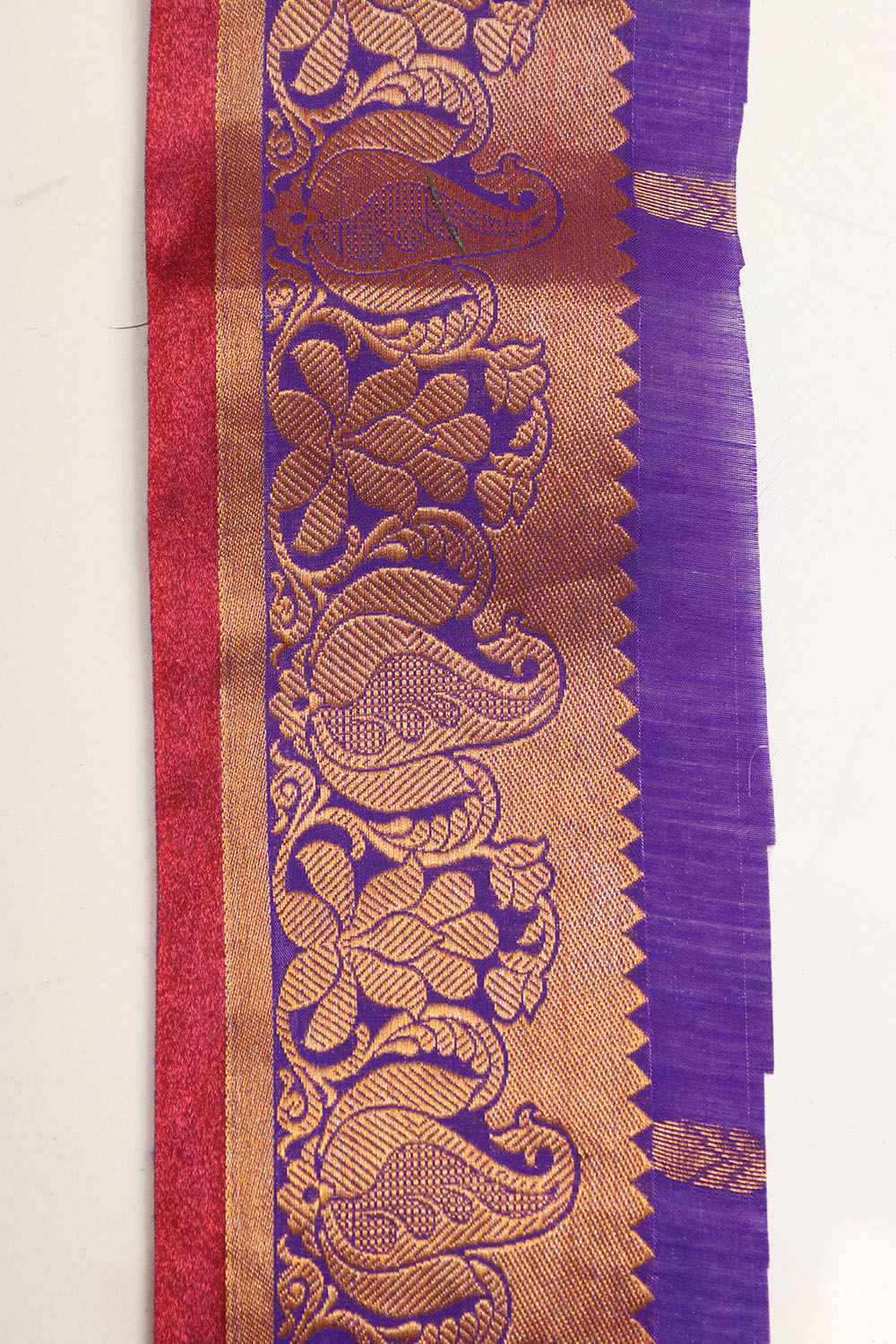 Purple Kanjeevaram Silk Lace ( 1 Mtr )