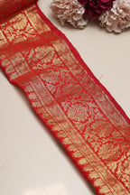 Red Kanjeevaram Silk Lace ( 1 Mtr ) - Luxurion World