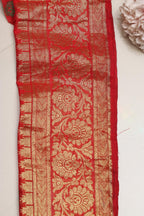 Red Kanjeevaram Silk Lace ( 1 Mtr ) - Luxurion World