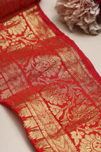 Red Kanjeevaram Silk Lace ( 1 Mtr ) - Luxurion World