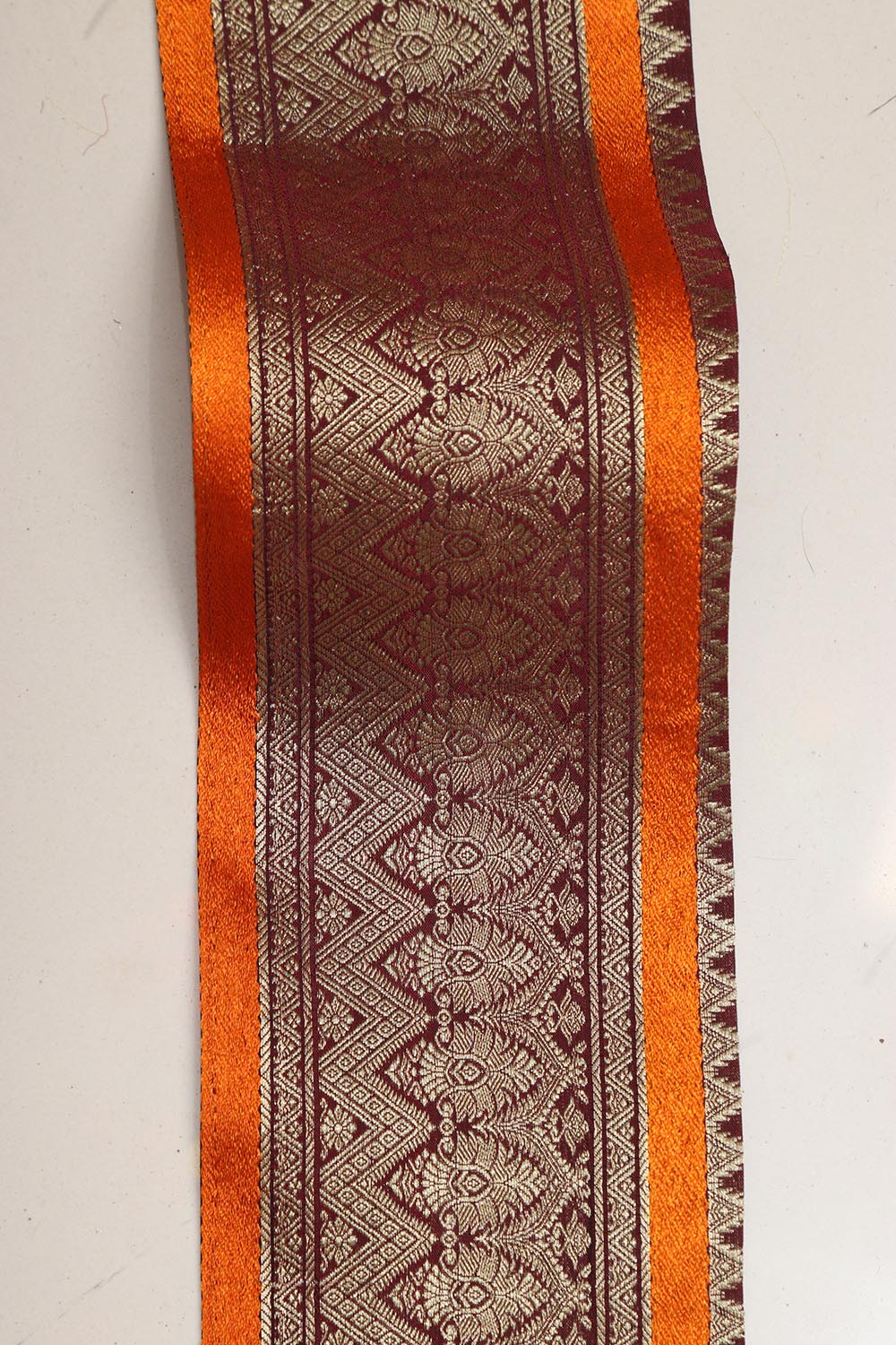 Maroon Kanjeevaram Silk Lace ( 2.5 Mtr ) - Luxurion World