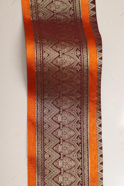 Maroon Kanjeevaram Silk Lace ( 1 Mtr )