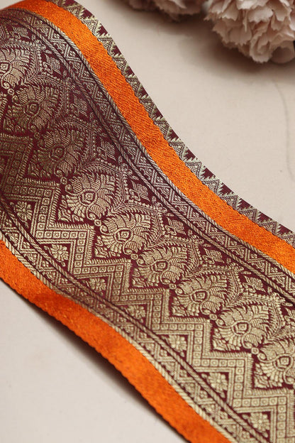Maroon Kanjeevaram Silk Lace ( 1 Mtr )