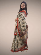 Multicolor Block Printed Chanderi Silk Saree - Perfect for Any Occasion! - Luxurion World