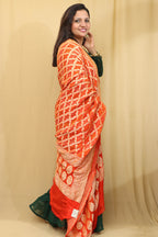 Exquisite Orange Banarasi Bandhani Pure Georgette Dupatta - Luxurion World