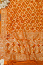 Exquisite Yellow Banarasi Bandhani Pure Georgette Dupatta - Luxurion World