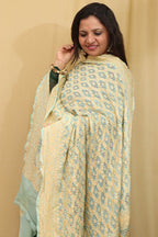 Exquisite Pastel Banarasi Bandhani Pure Georgette Dupatta - Luxurion World
