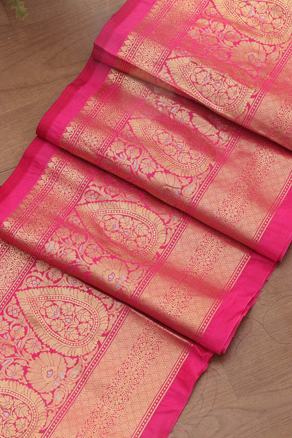 Banarasi Silk Lace: Pretty Pink 1 Mtr - Luxurion World