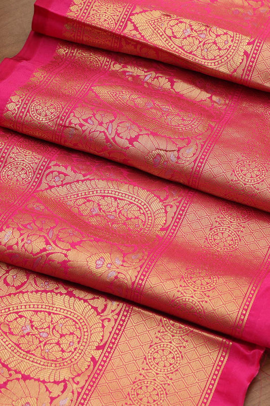 Banarasi Silk Lace: Pretty Pink 1 Mtr