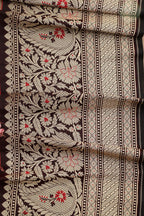 Stunning Maroon Banarasi Silk Lace ( 1 Mtr ) - Luxurion World