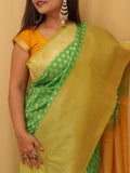 Get your hands on stunning Green Handloom Banarasi Silk Sarees online! - Luxurion World