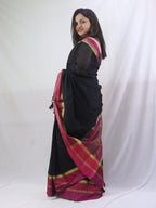 Classic Black Handloom Banarasi Silk Saree - Timeless Elegance - Luxurion World