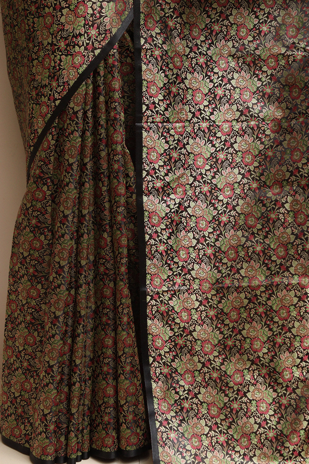 Black Banarasi Silk Tanchui Saree - Luxurion World