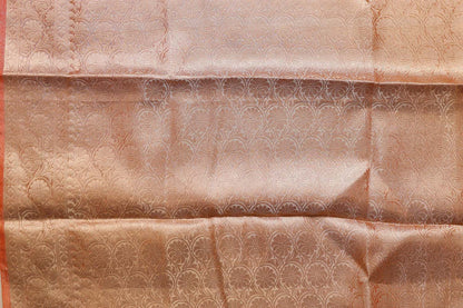 Elegant Orange Banarasi Crush Tissue Silk Saree - Luxurion World