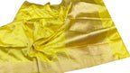 Yellow Banarasi Pure Katan Silk Saree Chand Booti