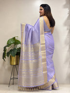 Purple Banarasi Silk Saree
