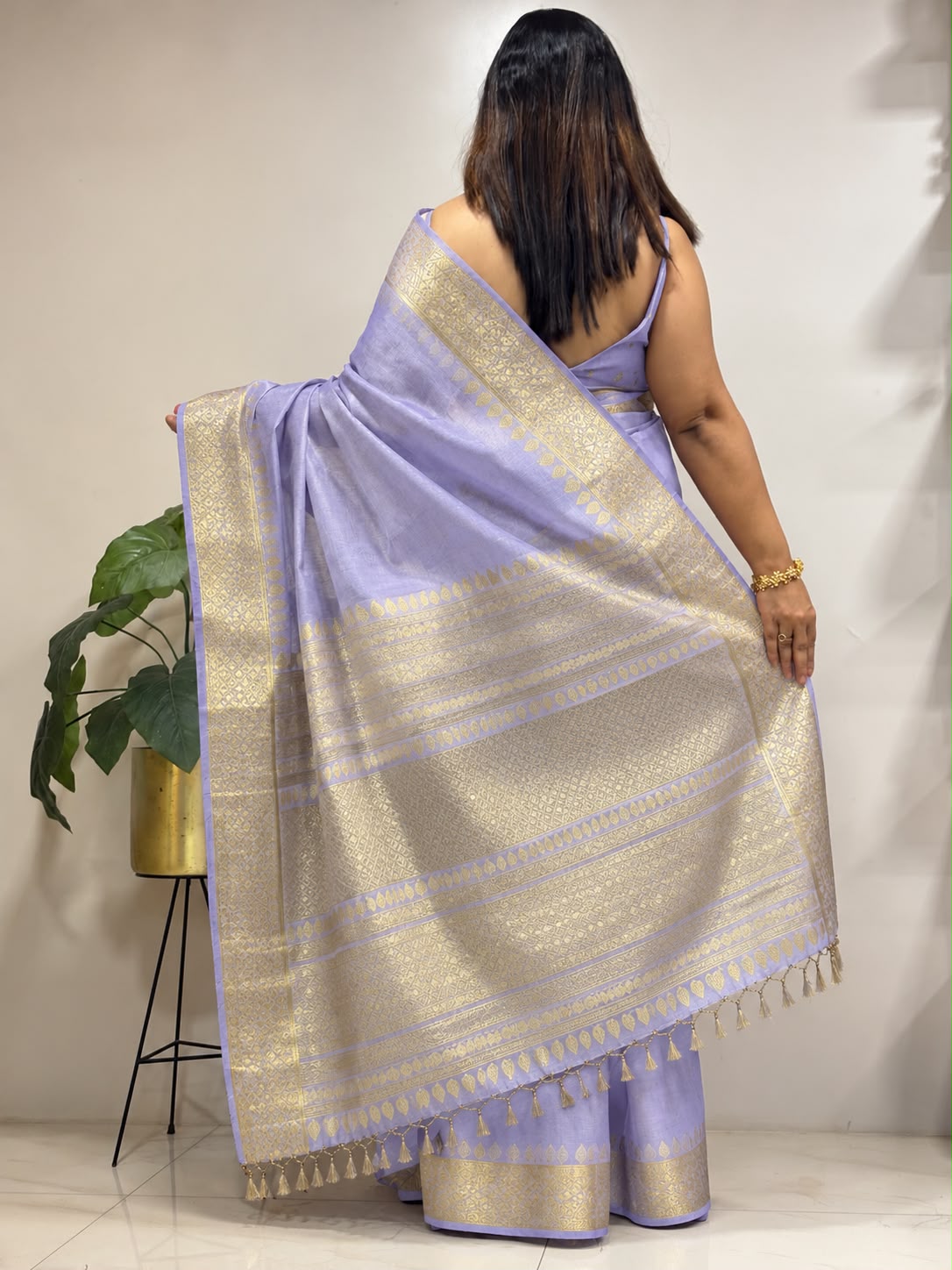 Purple Banarasi Silk Saree