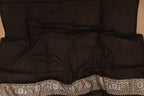 Exquisite Black & Grey Banarasi Georgette Saree - Luxurion World