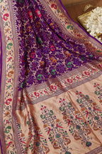 Exquisite Purple Banarasi Bandhani Georgette Saree - Luxurion World