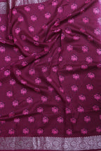 Exquisite Pink Banarasi Bandhani Pure Chiniya Silk Pichwai Design Saree - Luxurion World