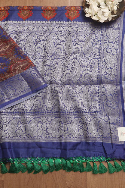 Green Banarasi Bandhani Pure Chiniya Silk Saree - Luxurion World