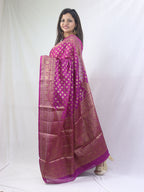 Regal Charm: Purple Banarasi Silk Saree for Elegant Occasions - Luxurion World
