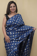 Stunning Blue Banarasi Silk Saree - Versatile Elegance for Every Event! - Luxurion World