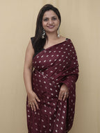Stunning Maroon Banarasi Silk Saree - Perfect for Any Occasion - Luxurion World