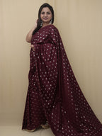 Stunning Maroon Banarasi Silk Saree - Perfect for Any Occasion - Luxurion World