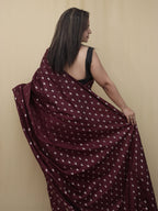 Stunning Maroon Banarasi Silk Saree - Perfect for Any Occasion - Luxurion World