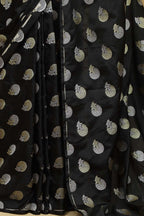 Exquisite Black Banarasi Silk Sona Roopa Saree: Timeless Elegance - Luxurion World